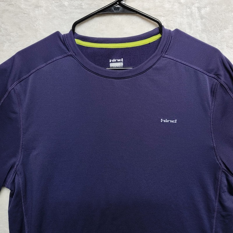 Hind Men’s Running Purple Long Sleeve Shirt Large Cold Weather Polyester Spandex gallery
