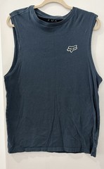 Fox Men’s Turquoise Muscle Tank Crew Neck Sleeveless Logo Size L