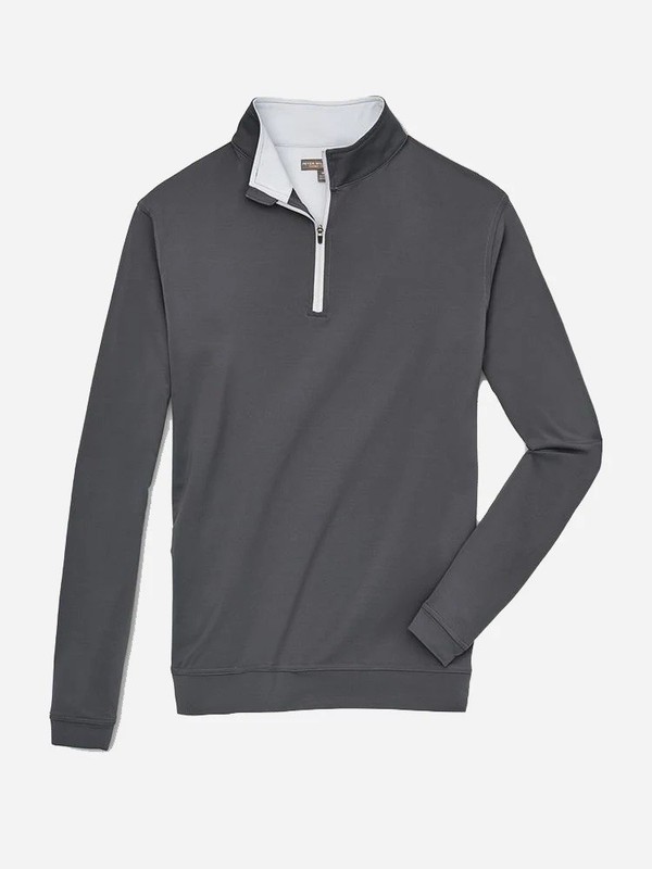 Peter Millar Crown Sport Perth Quarter Zip 1/4 Pullover Golf Iron Grey XXL 2XL gallery