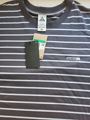 Nike ACG Dri-FIT Striped Shirt Mens XL Tall 26×32 Gray Blue FB8129-015 NWT