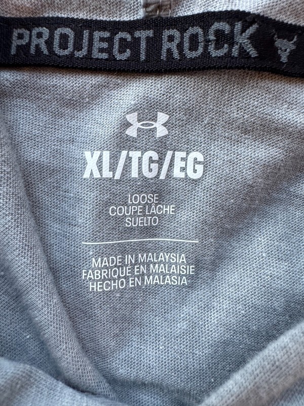 Under Armour Project Rock Bull BSR Sleeveless Hoodie Gray 1376939-035 Mens XL gallery