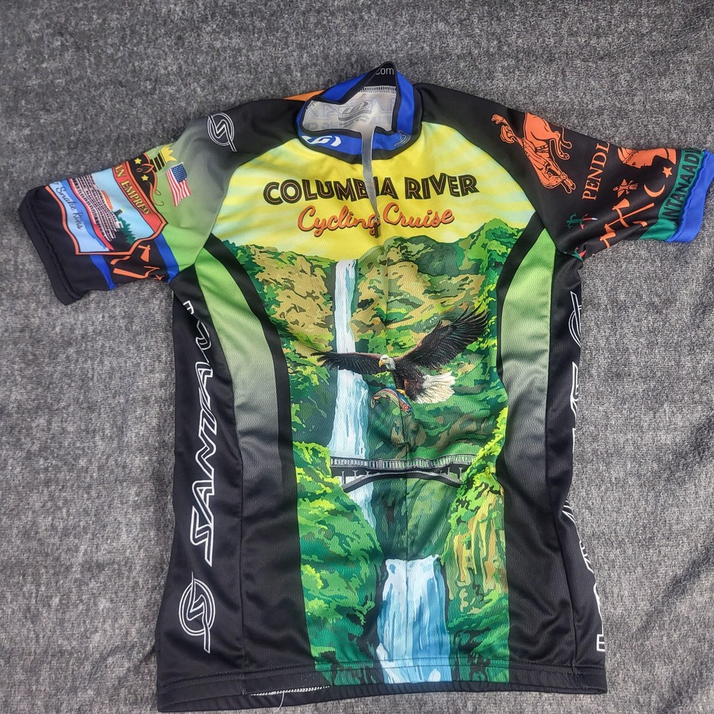 Louis Garneau Cycling Jersey Mens Small Columbia River Cruise USA Tour