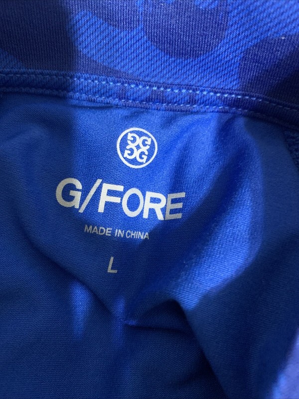 G/Fore Exploded Icon Camo Luxe Surf Blue 1/4 Zip Mens Medium Large or XL NEW NWT gallery