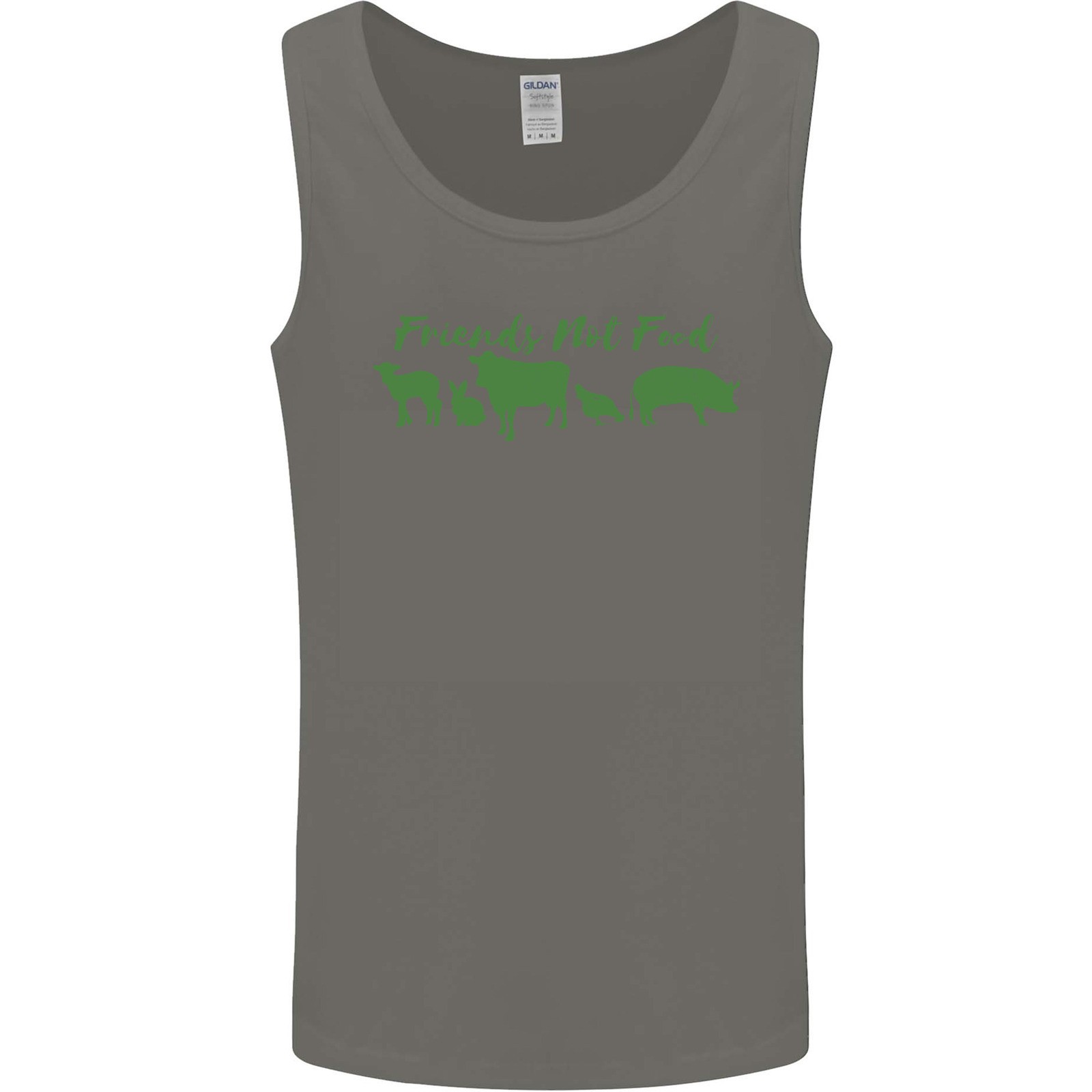 Animals Are Friends Not Food Vegan Mens Vest Tank Top gallery