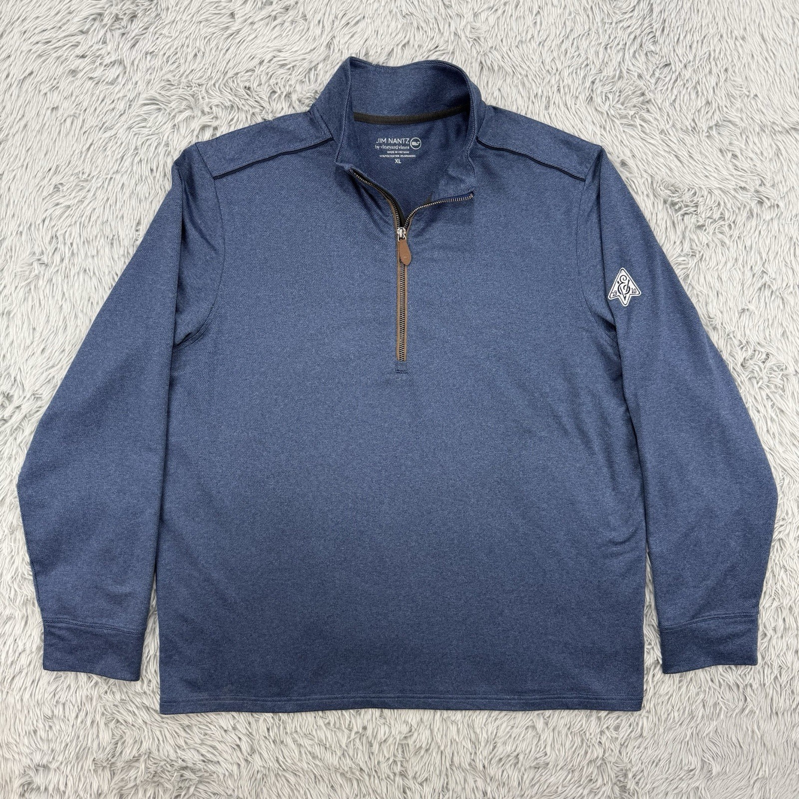 Vinyard Vines x Jim Nantz Pullover Men XL Blue Half Zip Performance Stretch Golf gallery