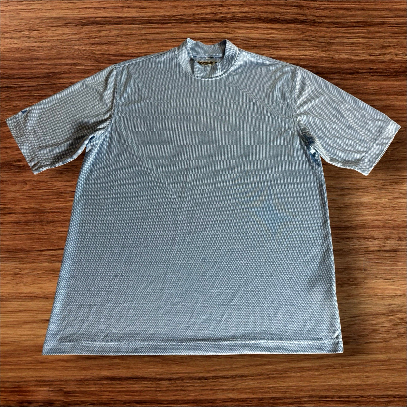 Greg Norman Play Dry Short Sleeve Performance Tee T Shirt Mens L Golf Light Blue gallery