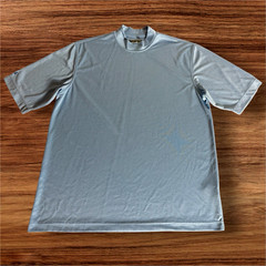 Greg Norman Play Dry Short Sleeve Performance Tee T Shirt Mens L Golf Light Blue