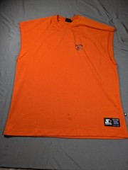 Vintage Starter Athletics Jersey Mens XL Orange Sleeveless Training Practice