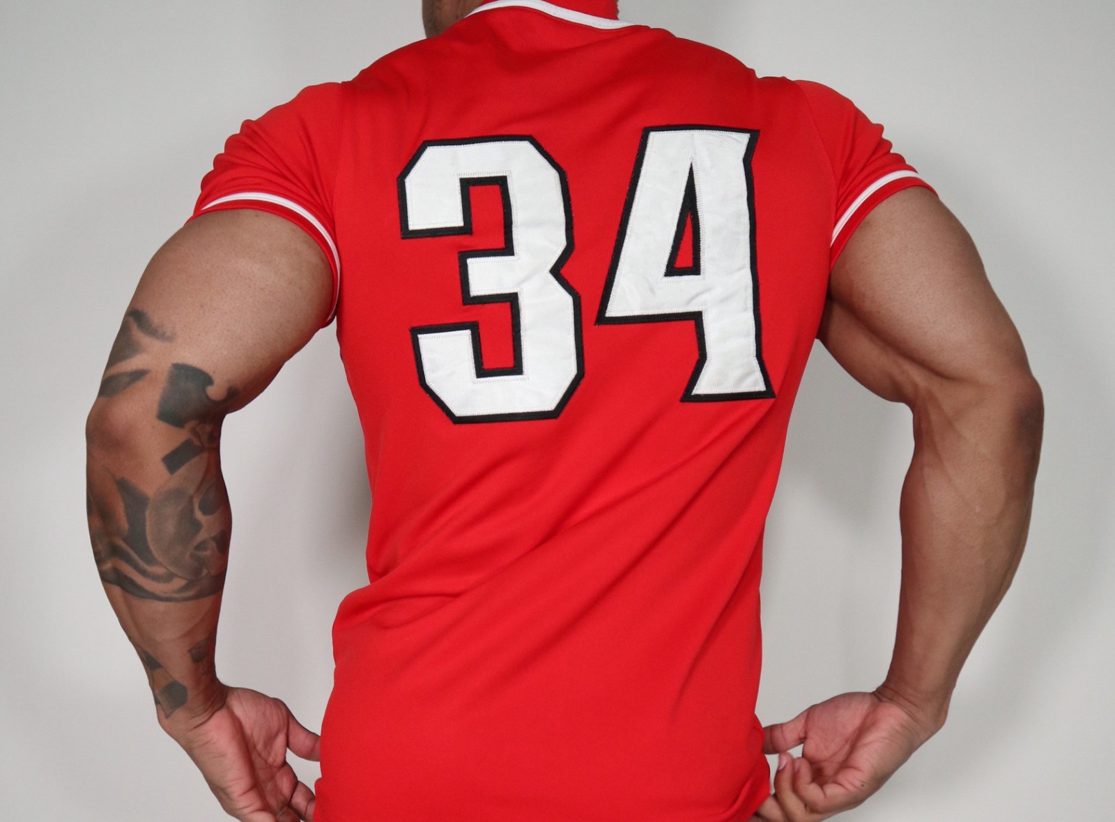 RED "SPARKS 34" BASEBALL SHIRT SMALL gallery