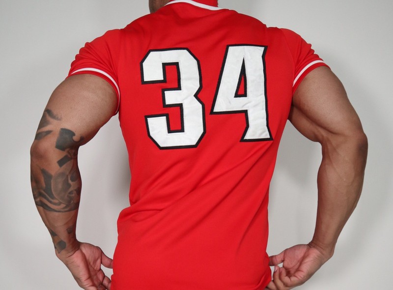 RED "SPARKS 34" BASEBALL SHIRT SMALL gallery