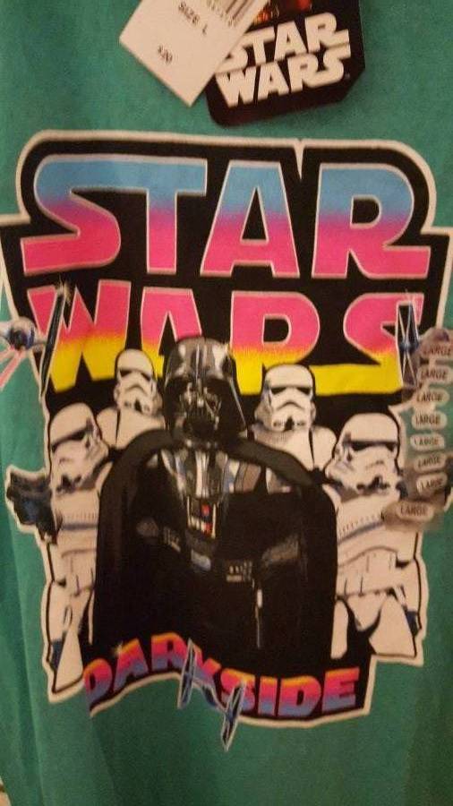 New Men's Star Wars Darkside Green T-Shirt Size Large gallery