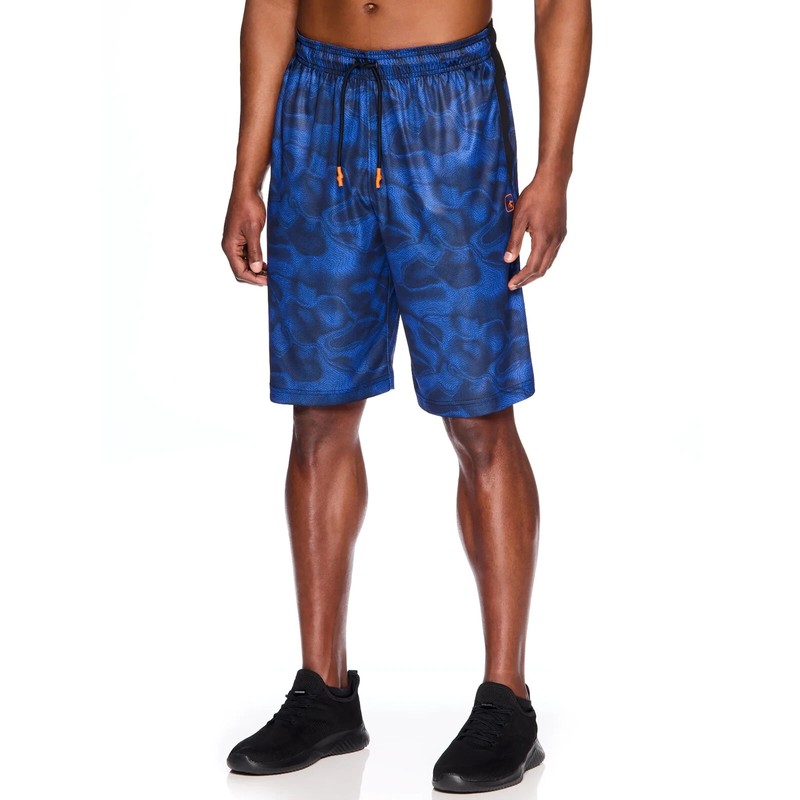 And 1/Athletic Works Mens 2 Pc Activewear Blue Basketball Shorts /Black Top Sz L gallery