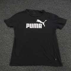 Puma Shirt Mens Large Black Short Sleeve Logo Athletic Tee Casual Classic Style