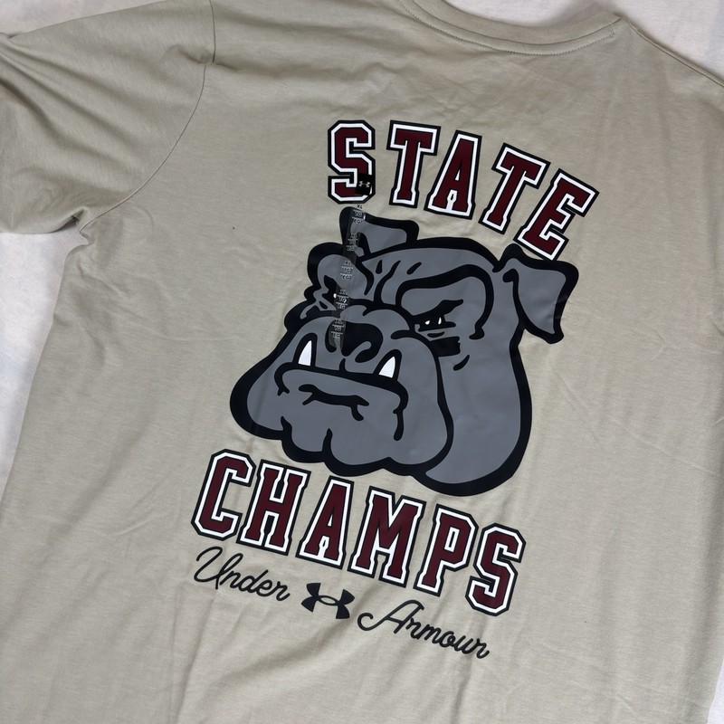 NWT Under Armour State Champs Bulldog T-Shirt Mens XL Short Sleeve Gym NEW gallery