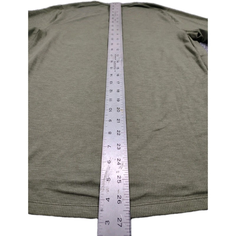 Lululemon Reinstate Henley Shirt Men's M Green Long Sleeve Lightweight Stretch gallery