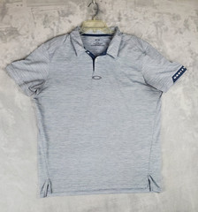 Oakley Shirt Mens XL Golf Polo Washed Blue Short Sleeve Athleisure