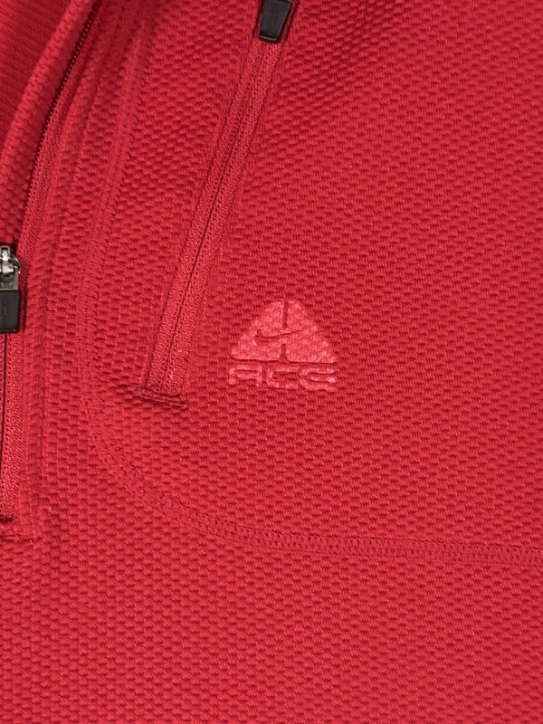 Nike ACG Sweatshirt Mens 2XL Quarter Zip 1/4 Chest Pocket Pullover Red Fit Dry gallery