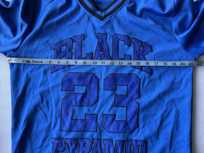 Black Pyramid #23 Stitched Blue Pullover Jersey Size M gallery