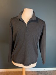 Pebble Beach Golf Performance 1/4 Quarter Zip Pullover PGA Tour Grey Mens Sm