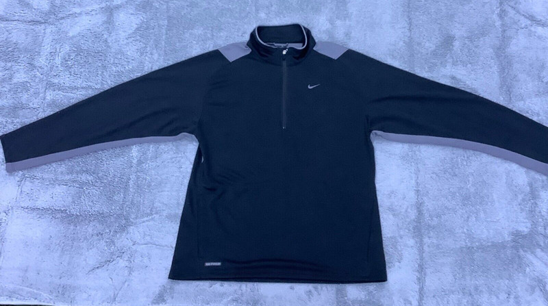 NIKE SPHERE DRY 1/4 Zip Pullover Jacket Mens Medium Color block Athletic Shirt gallery