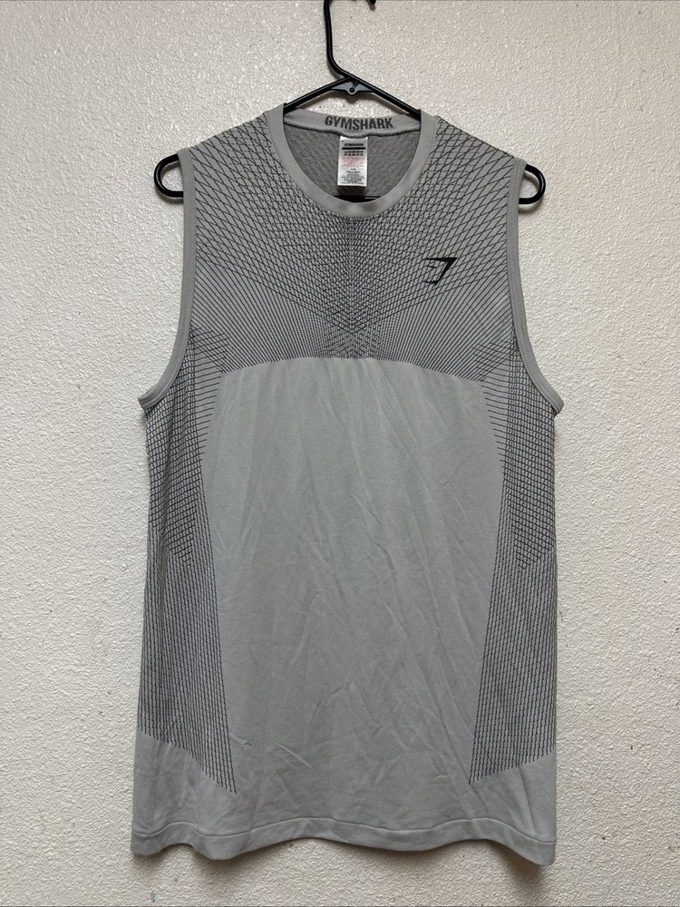 Gymshark Men’s Apex Seamless Tank Top Gym Workout Gray Style A2A9V Sz S