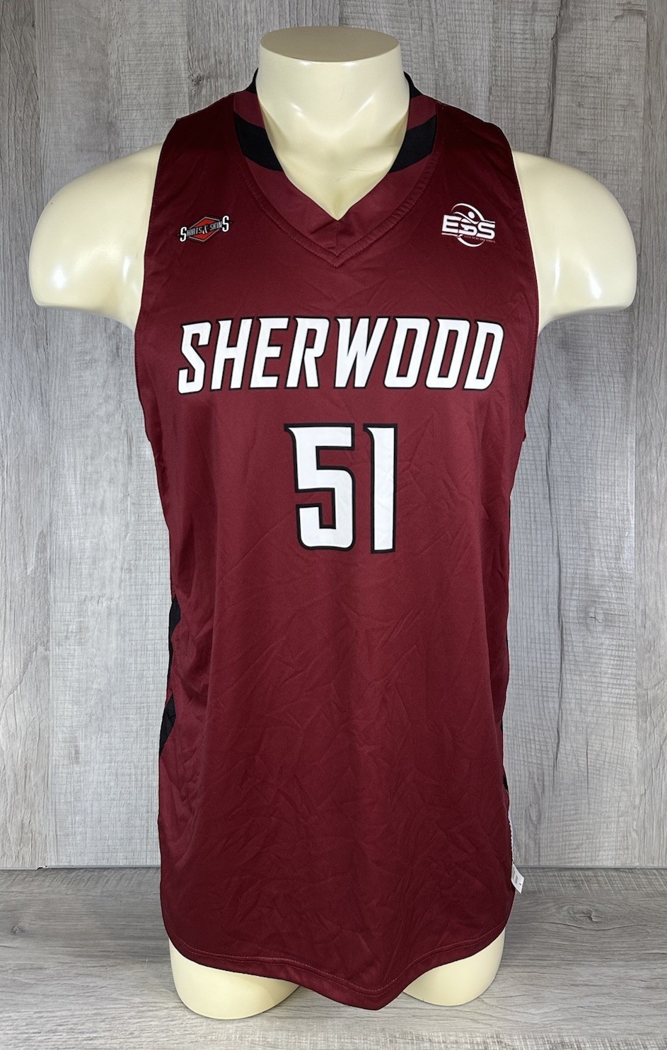 Sherwood Basketball Jersey Reversible Red White High School Sports Mens Size L gallery