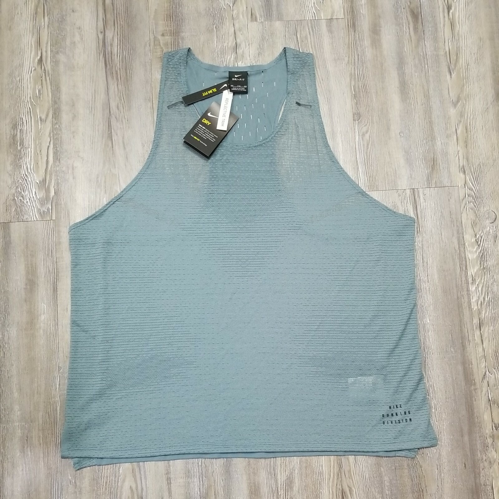 Nike Run Division Adapt Running Tank Top Ozone Blue CU5542-031 Men's XXL gallery