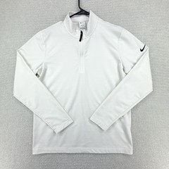 Nike Victory 1/2 Zip Golf Pullover Mens Medium White Dri-Fit Stretch Athleisure