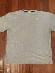 Gymshark T Shirt Mens Large Gray Thick Cotton Crew Neck