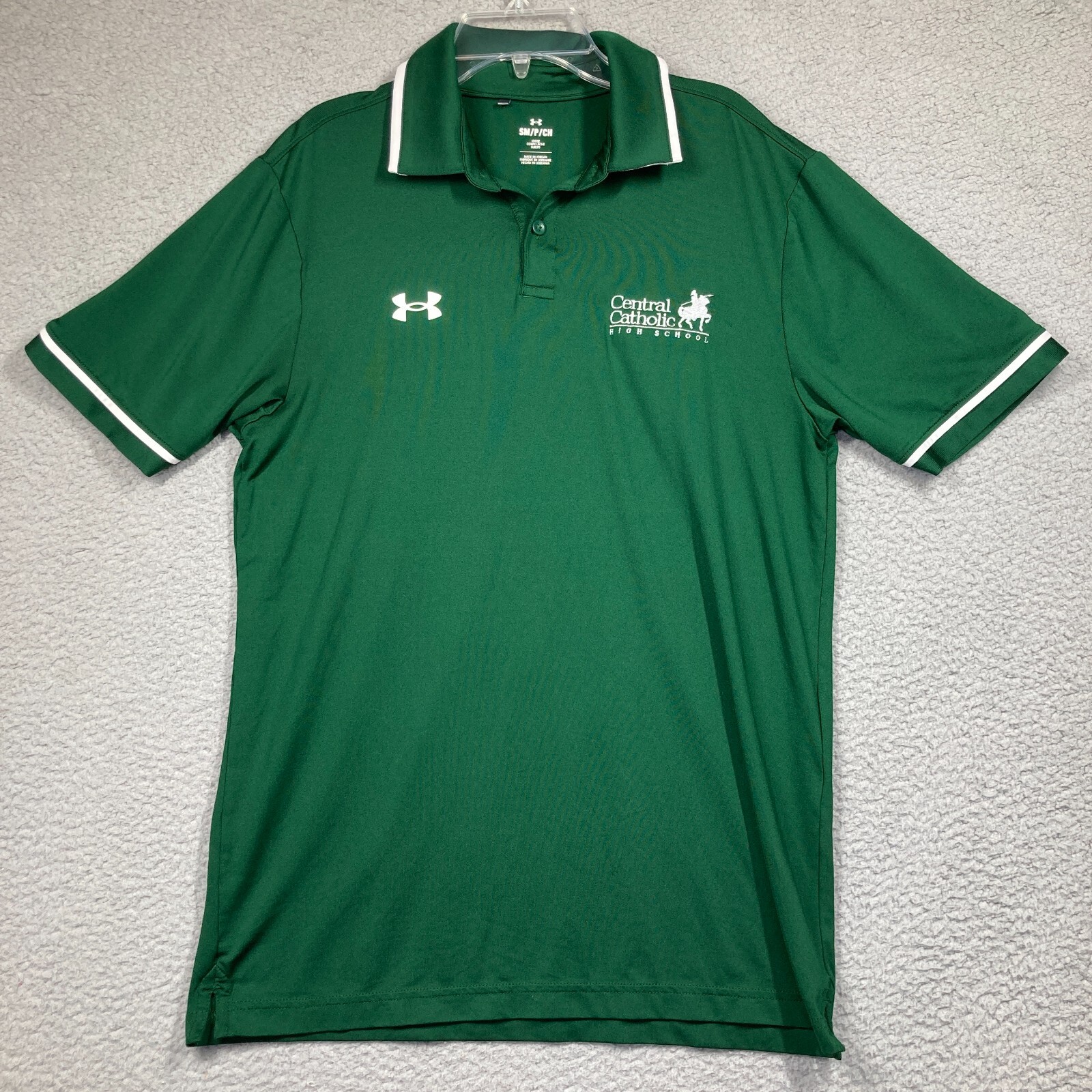 Canton Central Catholic High School Top Adult Small Geen Polo Under Armour gallery