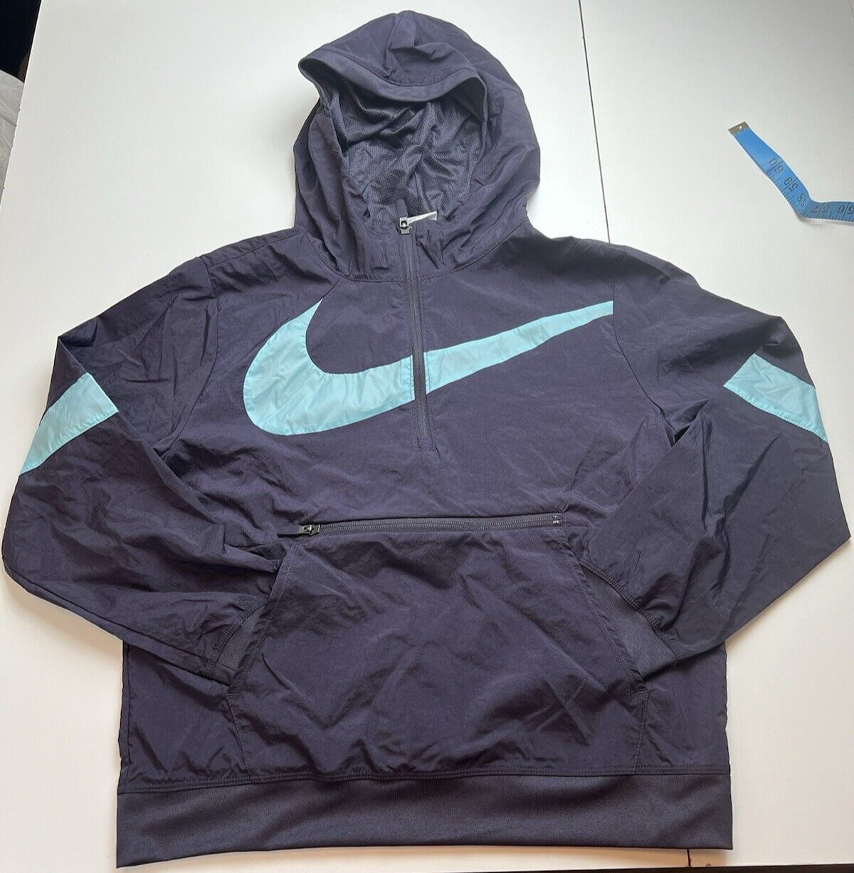 Nike Crossover Boys Basketball Half-Zip Jacket Hooded Lightweight Large Blue $70 gallery