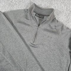 Under Armour Mens XL ColdGear Pullover 1/4 Zip Long Sleeve Shirt Gray