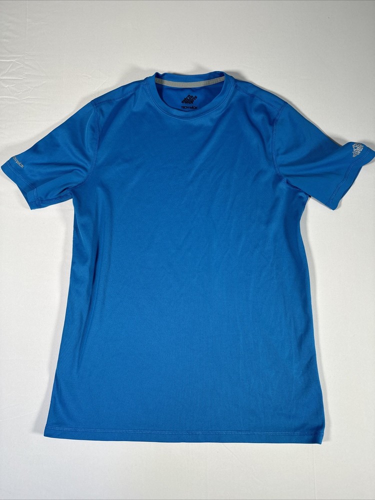 Eastern Mountain Sports Techwick Shirt Blue Short Sleeve Size Small EMS Outdoor