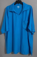 Men’s UV Skinz Blue UPF 50 + Sunwear Short Sleeve Summer Polo Shirt. Sz 4xl