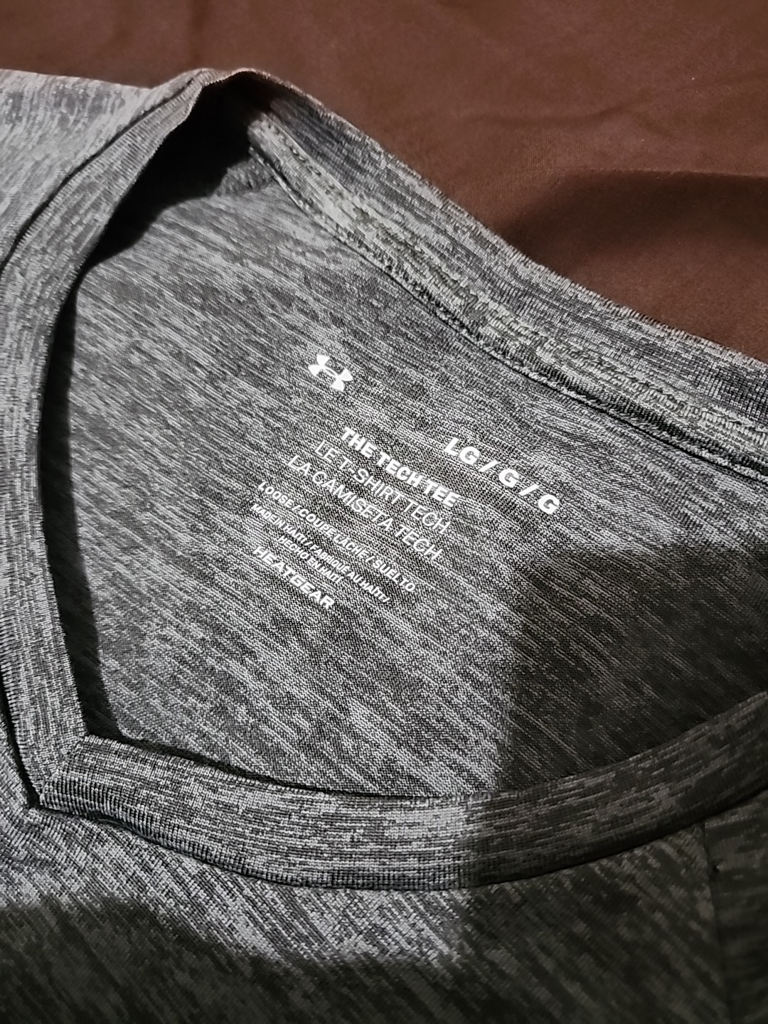Underarmour Active ATHLETIC Tshirt Gray. Sz LG. G/g. Loose Fit Stretch. gallery