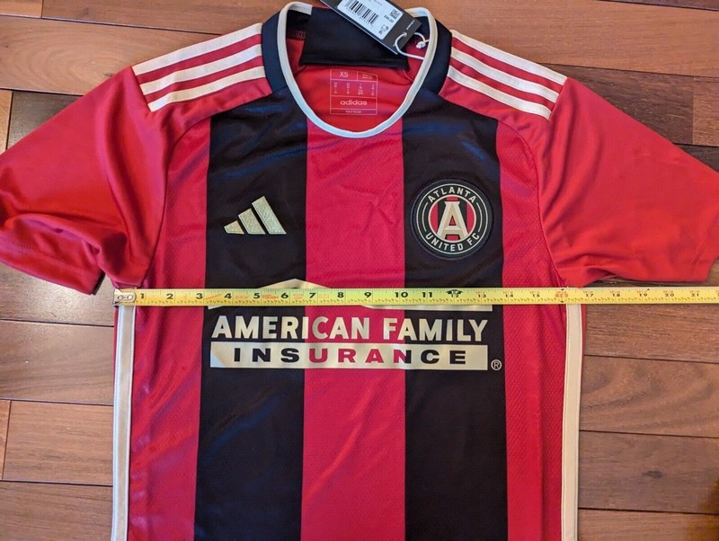adidas 2023-24 Atlanta United FC 17s Kit. Home Jersey Black/Red Mens XS NWT gallery