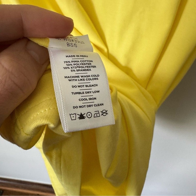 RHONE Reign Performance T Shirt Men's Size XL Light Yellow Gym Workout gallery