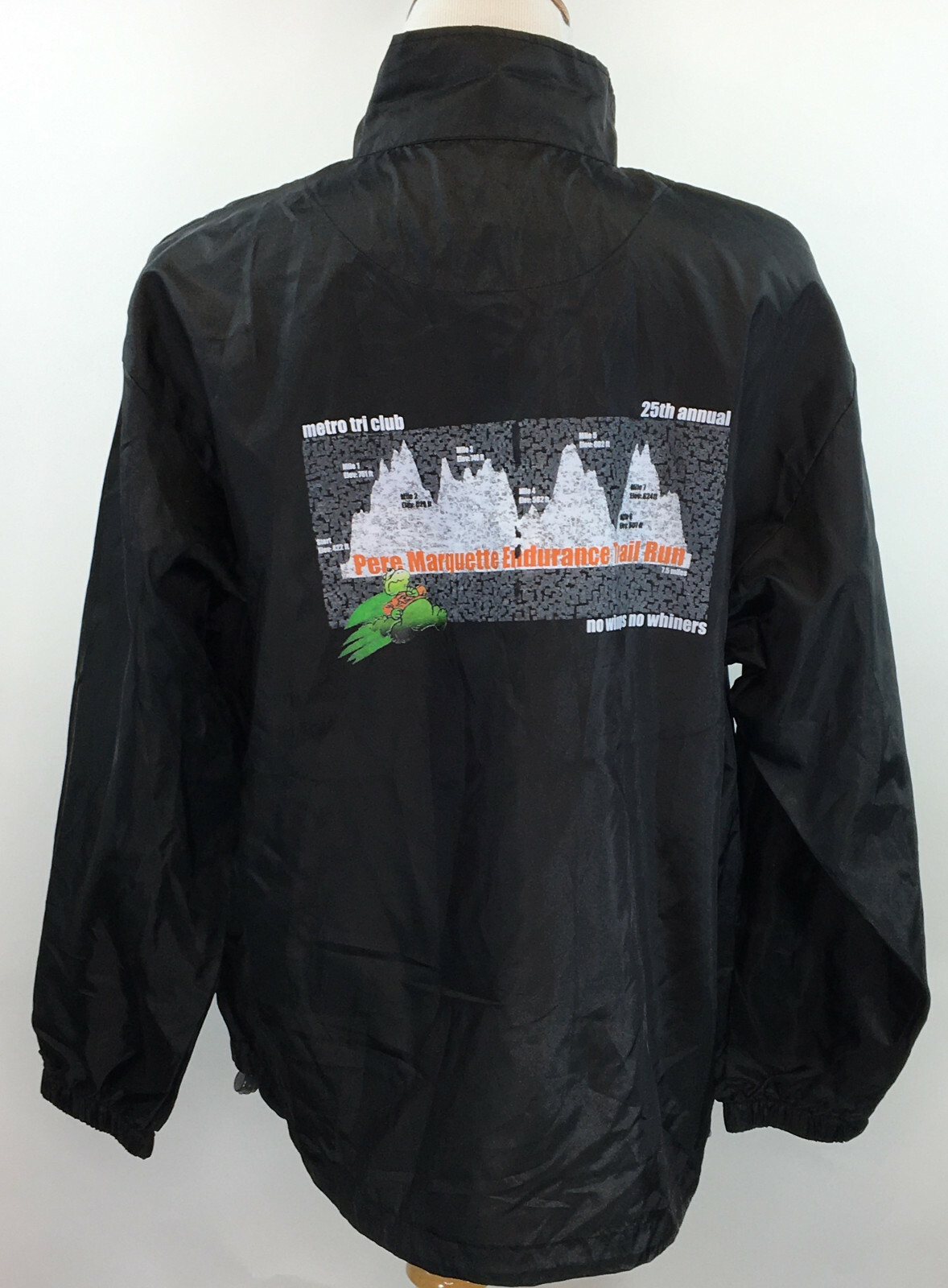 25th Annual Pere Marquette Endurance Trail Run Windbreaker Large Black Metro Tri gallery
