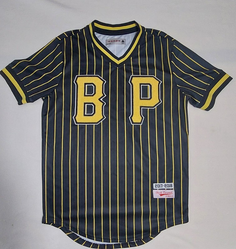 BLACK PYRAMID 2017-2018 Pittsburgh Pirates Baseball Pinstripe Jersey Medium Men gallery