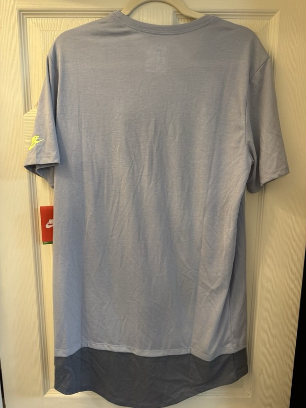 $35.00 746425-012 Nike Men QT S+ Premium Essentials Tee (gray / charcoal / volt) gallery