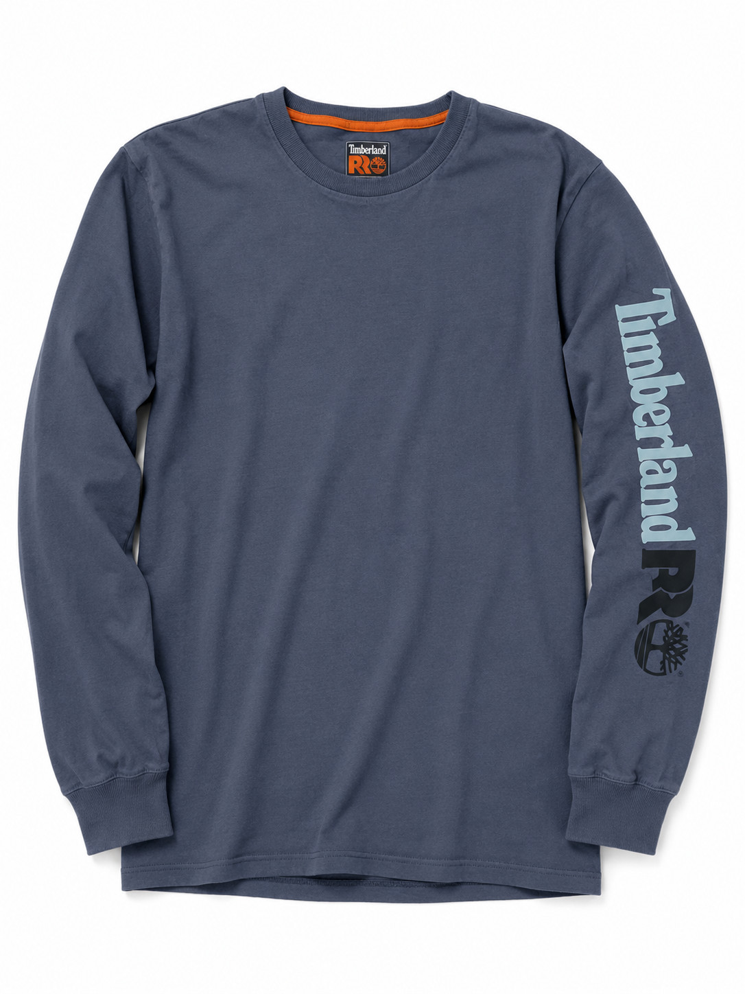 Timberland PRO Men’s Long Sleeve T-Shirt Blue Sleeve Logo Workwear Size M gallery