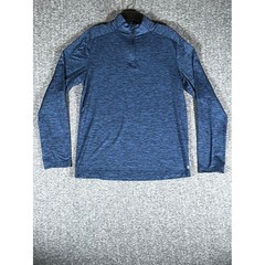 Gaiam Men’s Blue Quarter Zip Pullover Long Sleeve Athletic Shirt Size L