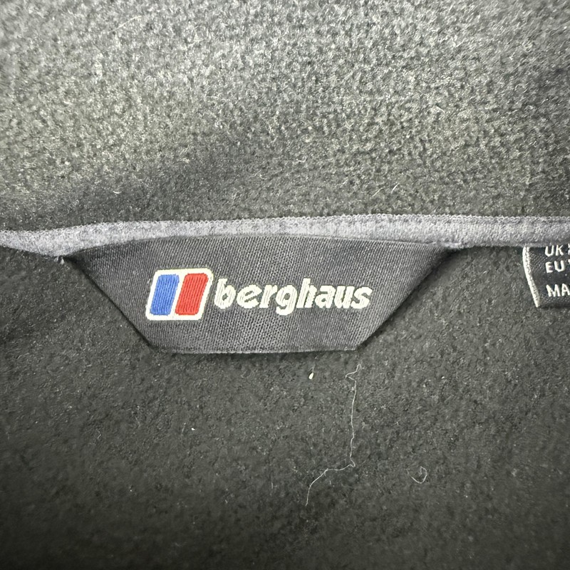 Berghaus Fleece Top Mens 2XL Black Grey 1/4 Zip Long Sleeve Hiking Walking gallery
