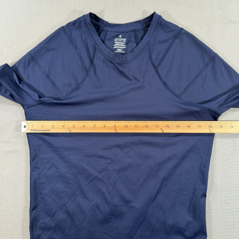 Tommie Copper Shoulder Support Compression Shirt Mens XL Navy Blue Short Sleeve gallery