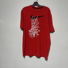 Nike The Swoosh Net Tee Basketball Dri-Fit Crew Neck Red Men Size XL
