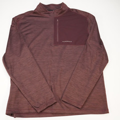 G.H. Bass & Co. Mens XL Athletic Quarter Zip Shirt Maroon Casual Wear Fishing