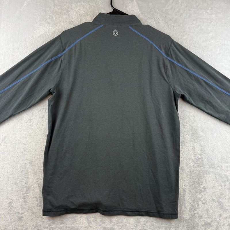 Tasc Performance Pullover Mens Medium Gray Bamboo Quarter Zip Training Athletic gallery