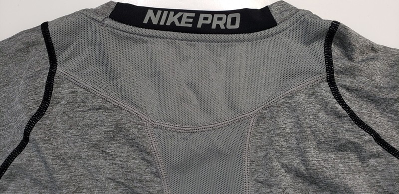 Nike Pro Dri-Fit Fitted Stretch Mesh Heather Gray T-Shirt Men's Small 703104 gallery