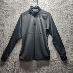 Nike Quarter Zip Pullover Mens Large Dri-Fit Cool Gray Racer Long Sleeve Running