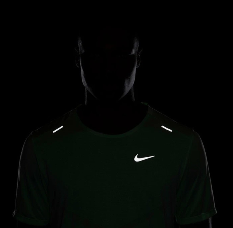 Running Shirt Nike Dri-FIT Rise 365 Mens Short-Sleeve Training Gym Top Green M L gallery